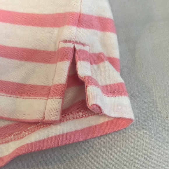 GAP NWOT Pink and White Camisole with Ruched Neckline - Picture 3 of 4